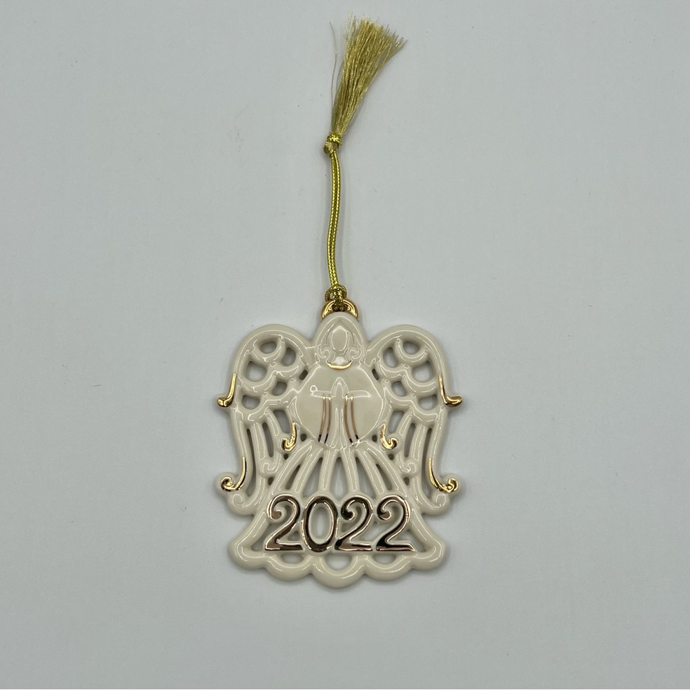 NEW Lenox Pierced Angel 2022 Porcelain Ornament Annual Christmas Holiday 4”